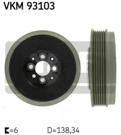 Ременный шкив SKF для VW MULTIVAN V (7HM, 7HN, 7HF, 7EF, 7EM, 7EN) 1.9 TDI